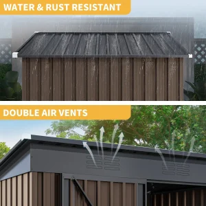 UFORIC Outdoor Storage Shed, 5 x 3 ft, Dark Gray