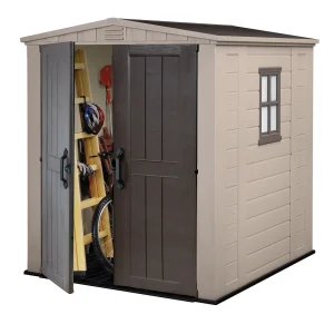 Keter Resin Outdoor Storage Shed, Taupe, 8 x 11 Foot - Factor