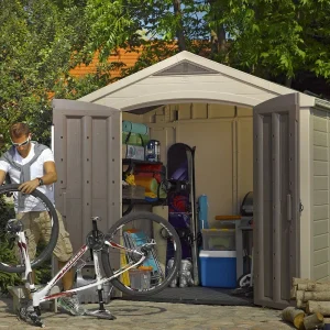 Keter Resin Outdoor Storage Shed, Taupe, 8 x 11 Foot - Factor