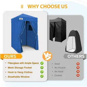 EAGLE PEAK Ultra Compact 4 ft x 4 ft Pop-Up Changing Room Canopy - Flex