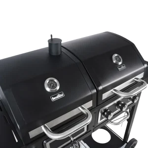 Dual Fuel Gas And Charcoal Combo Grill, Black With Stainless - GBC1793W