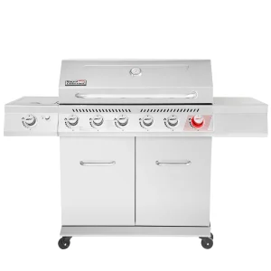 Stainless Steel 6-Burner Gas Grill - 74,000 BTU With Sear And Side Burner