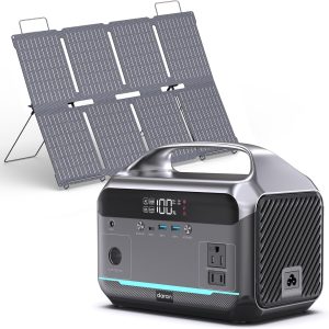 DaranEner Portable Power Station With 80W Solar Panel, 288Wh LiFePO4 Battery, 600W, 1200W Surge