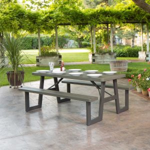 Lifetime 6-Foot W-Frame Folding Picnic Table, Brown - 60233