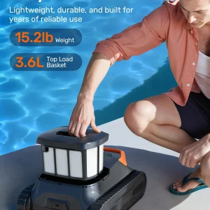 Cordless Robotic Pool Vacuum Cleaner With Smart Navigation And Wall And Waterline Cleaning