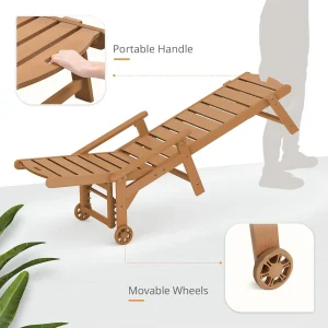 LUE BONA Outdoor Chaise Lounge Chairs Set Of 2, HDPS, 5-Position Adjustable
