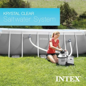Intex Sand Filter Pump & Saltwater System For Up To 15 000 Gal Pools Krystal Clear