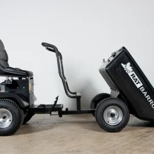 Rat Barrow Ride-On Wheelbarrow, Black, 150 Ltrs, 200kg Capacity, 98cm Wide, 2.3m Long