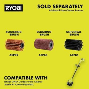RYOBI ONE+ 18V Cordless Outdoor Patio Cleaner With 2.0 Ah Battery And Charger