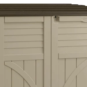 Suncast All-Weather Resin Horizontal Outdoor Storage Shed, 34 Cu. Ft., Taupe