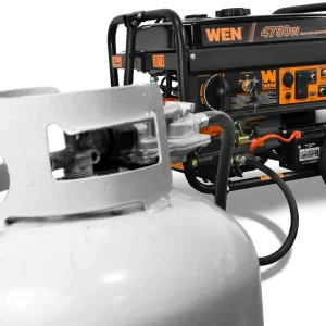 WEN Dual Fuel Portable Generator 4750-Watt 120V/240V With Wheel Kit And Electric Start - DF475T