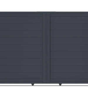 Casanoov Aluminum Swing Gate 392 cm x 161 cm Anthracite Gray RAL 7016 - KIT-000024