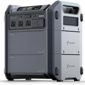 Segway Portable Power Station 2048Wh LiFePO4 Battery, 2200W, 3 AC Outlets - Cube 2000