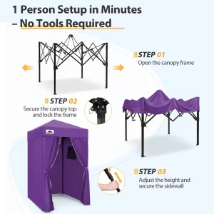 EAGLE PEAK Ultra Compact 4 ft x 4 ft Pop-Up Changing Room Canopy - Flex