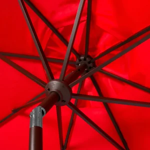 Safavieh Patio Umbrella 9' Crank Tilt Navy/White - Venice