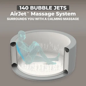 Coleman SaluSpa Atlantis AirJet Inflatable Hot Tub, 4 to 6 Person, 140 Air Jets, 71 x 28 in
