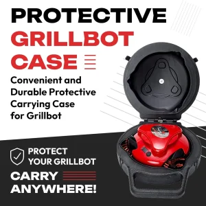 Grillbot Automatic Grill Cleaning Robot With Nylon Brushes, Black, Carry Case