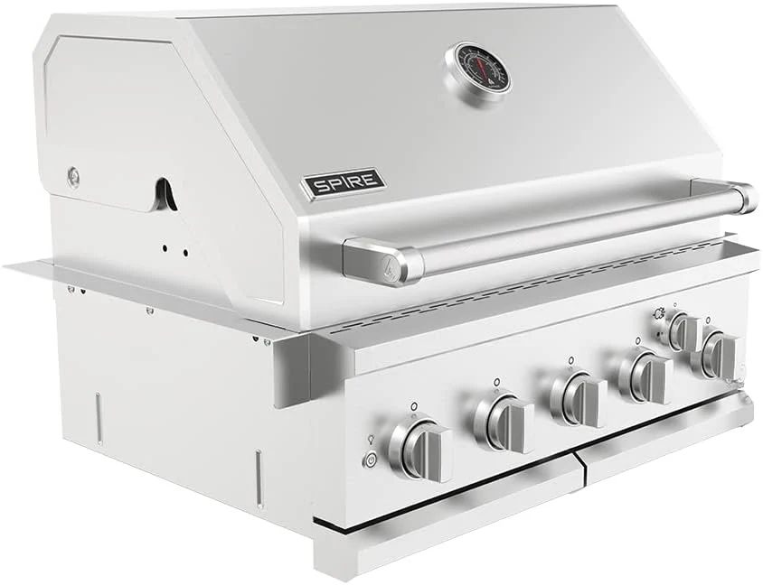 Spire 5 Burner Built-In Propane Gas Grill, Stainless Steel, 30 Inch, 750 SQ In, 63,000 BTUs - 740-0788P