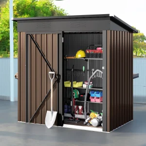 UFORIC Outdoor Storage Shed, 5 x 3 ft, Dark Gray