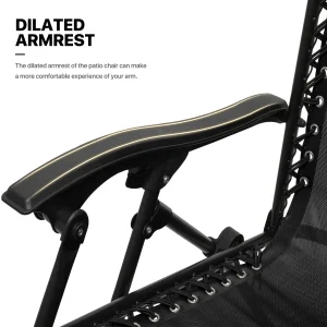MoNiBloom Zero Gravity Reclining Chairs Set Of 2 With Canopy Shade And Headrest, Black - 330 lbs