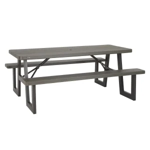 Lifetime 6-Foot W-Frame Folding Picnic Table, Brown - 60233