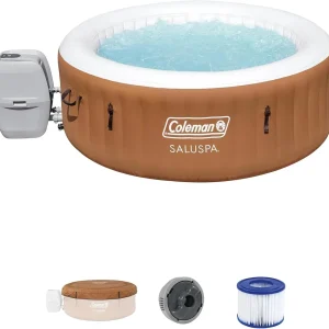 2-4 Person Inflatable Hot Tub With 120 Air Jets And Insulated Cover