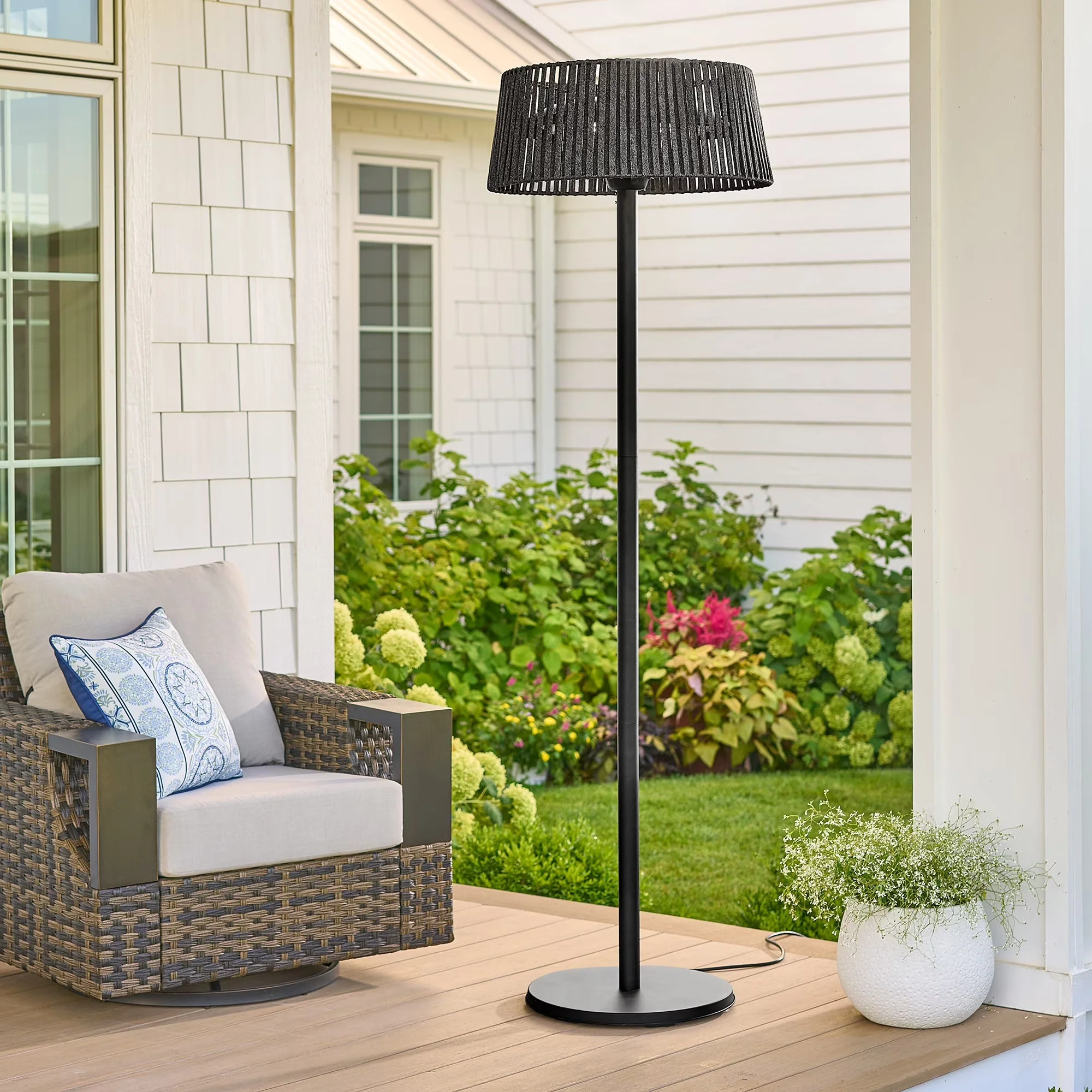 Better Homes & Gardens Electric Outdoor Patio Heater - Black Floor Lamp