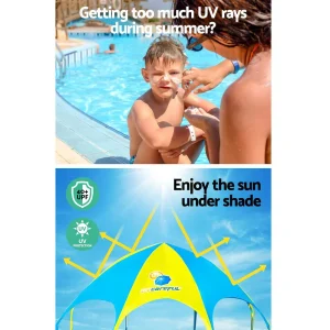 Bestway Kids Above Ground Pool With UPF 40+ Canopy, 244x51cm Steel Frame