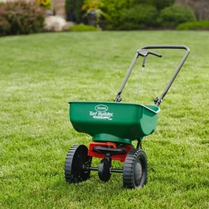 Scotts Turf Builder EdgeGuard Mini Broadcast Spreader - 5,000 Sq. Ft.