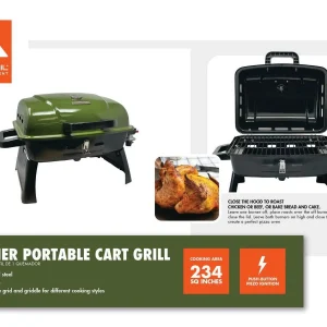 Ozark Trail Portable 1 Burner Propane Grill With Interchangeable Griddle Plate