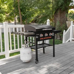 Blackstone 28-Inch 3-Burner Griddle With Hood - XL Flat Top Outdoor Grill Kit