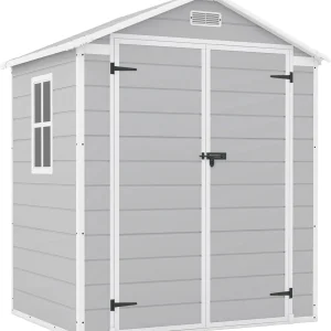 Patiowell 6x4 FT Resin Outdoor Storage Shed With Floor - Light Gray