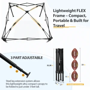 EAGLE PEAK Ultra Compact 4 ft x 4 ft Pop-Up Changing Room Canopy - Flex