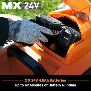 LawnMaster 48V Max Brushless Lawn Mower With 2 x 24V Max 4.0Ah Batteries And Dual Charger - CLMF4817E