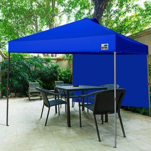 Eurmax USA NOMATTER 10x10ft Pop Up Canopy Tent With 1 Removable Sidewall And 4 Sand Bags