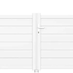 Casanoov Aluminum Swing Gate 392 cm x 161 cm Anthracite Gray RAL 7016 - KIT-000024