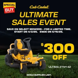 Cub Cadet Ultima ZTS1 Zero-Turn Mower, 42-Inch Fabricated Deck, 22-HP Kohler Engine