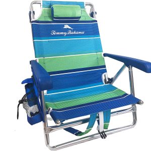 Tommy Bahama 2-Pack Backpack Beach Chairs With Storage Pouch And Towel Bar