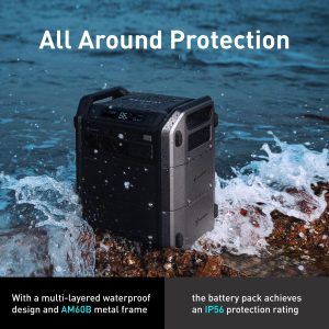 Segway Portable Power Station 2048Wh LiFePO4 Battery, 2200W, 3 AC Outlets - Cube 2000