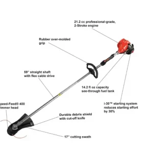 ECHO String Trimmer 21.2cc Gas-Powered Straight-Shaft 2-Stroke Engine - SRM-225