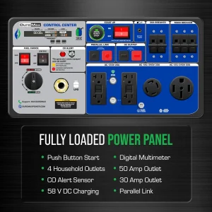 DuroMax Dual Fuel Portable Digital Inverter Generator, 11 000-Watt, 459cc - XP11000iH