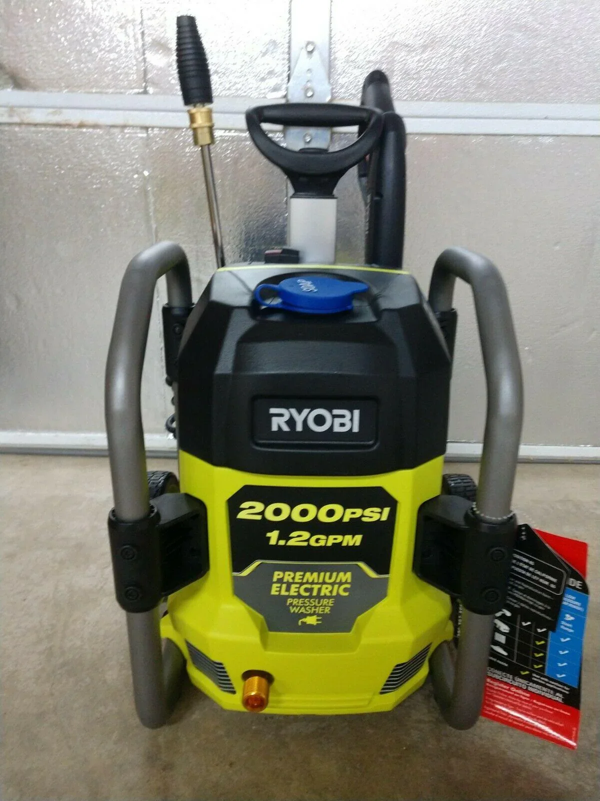 Ryobi Cold Water Electric Pressure Washer 2000 PSI 1.2 GPM